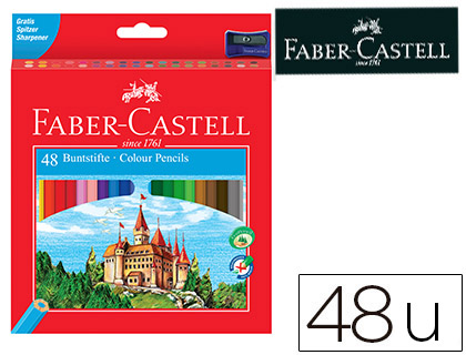 [9052193] FABER CASTELL - LAPICES DE COLORES FABER-CASTELL C/48 COLORES HEXAGONAL MADERA REFORESTADA (Ref.120148)