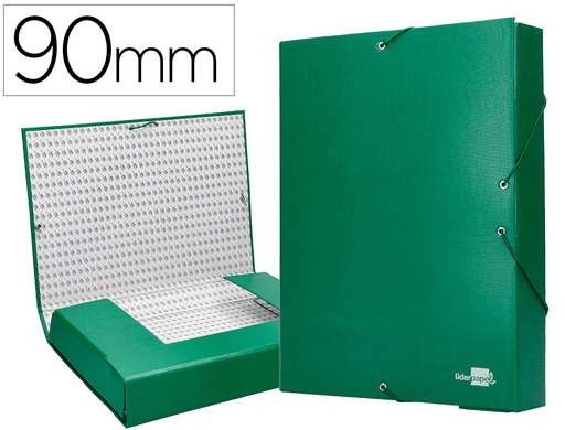 [2025294] LIDERPAPEL - CARPETA PROYECTOS FOLIO LOMO 90MM Cartón FORRADO VERDE (Ref.PY95)