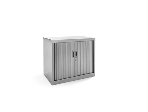 [2150655] ROCADA - ARMARIO STORE METALICO CON NIVELADORES EN PLANCHA DE ACERO CON 2 PUERTAS PERSIANA PVC CORREDERAS Y CERRADURA (Ref.1500AC00)