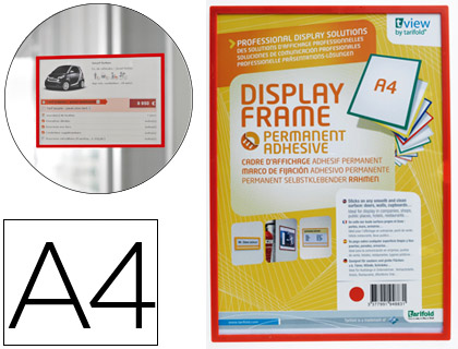 [2078194] TARIFOLD - FUNDA PARA COLGAR DIN A4 ADHESIVA ROJO (Ref.194883)