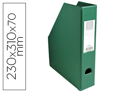 [2063290] EXACOMPTA - REVISTERO PVC LOMO 70MM COLOR VERDE 230X310X70 MM (Ref.90153E)