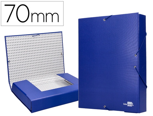 [2025291] LIDERPAPEL - CARPETA PROYECTOS FOLIO LOMO 70MM Cartón FORRADO AZUL (Ref.PY71)