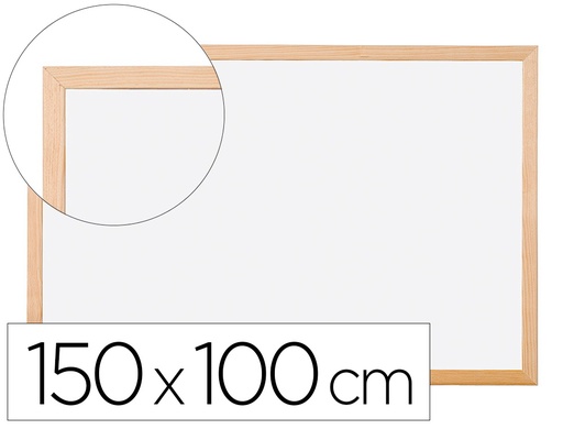 [2013284] Q-CONNECT - PIZARRA BLANCA LAMINADA MARCO DE MADERA 150X100 CM (Ref.KF03575)