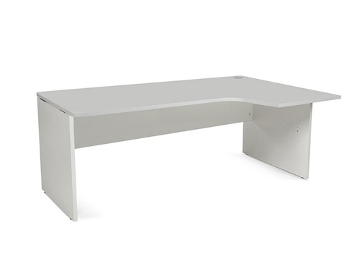 [2078215] ROCADA - MESA SERIE WORK 180X120 CM DERECHA ACABADO AB02 ALUMINIO/GRIS (Ref.2052AB02)