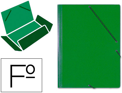 [2079744] SARO - CARPETA GOMAS SOLAPAS Cartón TAMAÑO FOLIO VERDE (Ref.314)