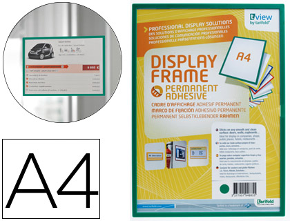 [2078196] TARIFOLD - FUNDA PARA COLGAR DIN A4 ADHESIVA VERDE (Ref.194885)