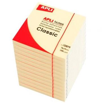 [9937155] APLI - Paq. 12u BLOC DE NOTAS 75x75mm AUTOADHESIVAS (Ref.10975)