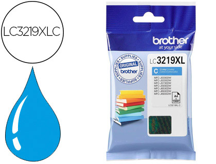 [9067909] BROTHER - Cartuchos ORIGINALES Inyección De Tinta CIAN MFC-J6530DW/J6930DW LC-3219XLC (Ref.LC3219XLC)