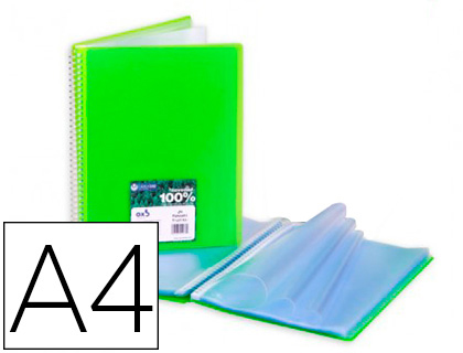 [9156497] CARCHIVO - Carpeta archivex star escaparate con espiral 40 fundas din A4 verde (Ref. 53034051)