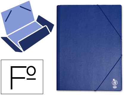 [2029663] LIDERPAPEL - CARPETA GOMAS FOLIO SOLAPAS PLASTICO AZUL (Ref.CG43)