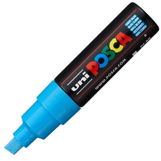 [1720403] UNI-BALL - Marcador PC-8K Posca punta biselada Azul claro (Ref.148858000)