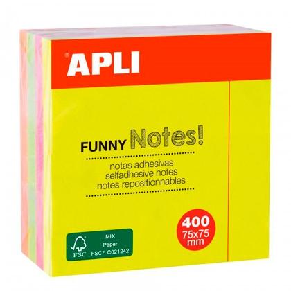 [9941886] APLI - TACO NOTAS 75X75 CUBO 400h BRILLANTE (4x100h) (Ref.10974)