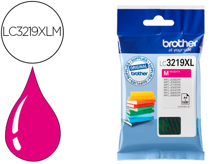[9067912] BROTHER - Cartuchos ORIGINALES Inyección De Tinta MAGENTA MFC-J6530DW/J6930DW LC-3219XLM (Ref.LC3219XLM)