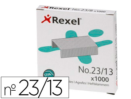 [2300036] REXEL - GRAPAS 23/13 ACERO CAJA 1000 UNIDADES (Ref.2101053)