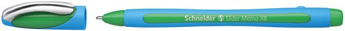 [1944918] SCHNEIDER - Boligrafo SLIDER MEMO XB.SECADO RÁPIDO.C/CAUCHO.ANCHO TRAZO 0,7MM.COLOR VERDE. (Ref.150204)