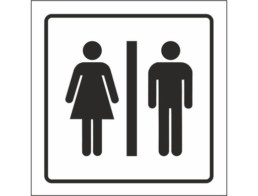 [2076056] SYSSA - PICTOGRAMA SEÑAL DE ASEOS CABALLEROS-SEÑORAS EN PVC 105X105 MM (Ref.1510)