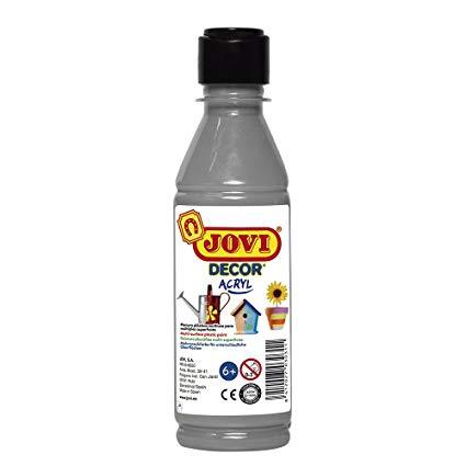 [9931091] JOVI - PINTURA LATEX DECOR 250 ml (botella) PLATA (Ref.68037)