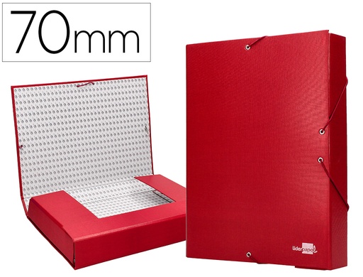 [2025290] LIDERPAPEL - CARPETA PROYECTOS FOLIO LOMO 70MM Cartón FORRADO ROJA (Ref.PY74)