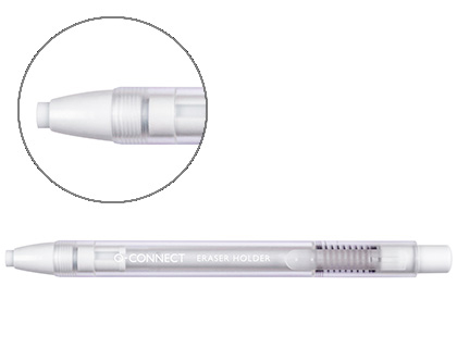 [2155083] Q-CONNECT - Portagomas con clip punta goma blanca redonda color blanco 5x90 mm (Ref. KF14999)