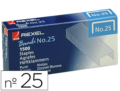 [2046701] REXEL - GRAPAS N. 25 21/4 -CAJA DE 1500 (Ref.05020)