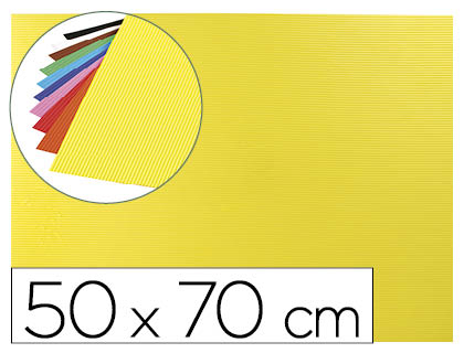 [2067828] LIDERPAPEL - GOMA EVA ONDULADA 50X70CM 2,2MM DE ESPESOR AMARILLO (Ref.GC01)