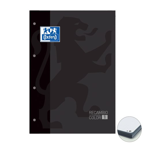 [9072514] OXFORD - Recambio de papel 80h A4 Cuadricula 5x5 RecuadroNegro (Ref.100108306)