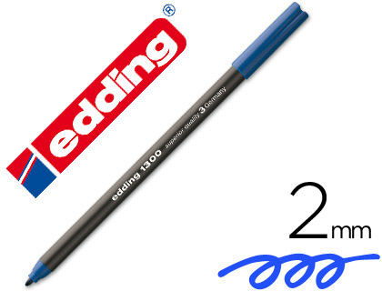 [9007283] EDDING - Rotulador Punta de Fibra Mod. 1300 Azul Trazo 3 mm (Ref.1300-03)