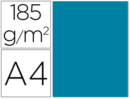 [9153599] GUARRO - CARTULINA DIN A4 AZUL CARIBE 185 GR PAQUETE DE 50 H (Ref.C400108141)