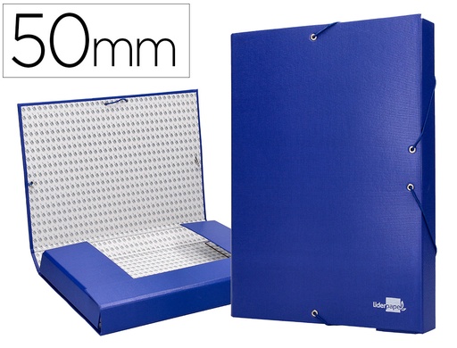 [2025286] LIDERPAPEL - CARPETA PROYECTOS FOLIO LOMO 50MM Cartón FORRADO AZUL (Ref.PY51)
