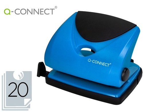 [2031637] Q-CONNECT - TALADRADOR AZUL -ABERTURA 2 MM -CAPACIDAD 20 HOJAS (Ref.KF02155)