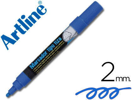 [2035446] ARTLINE - ROTULADOR PIZARRA VERDES-NEGRAS COLOR AZUL -BOLSA DE 4 ROTULADORES (Ref.EPW-4-AZ)