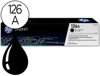 [9052950] HP ( HEWLETT PACKARD ) - Toner Laser ORIGINALES 126A Negro 1.200pg 969104 (Ref.CE310A)