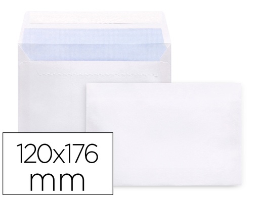 [2058639] LIDERPAPEL - SOBRE N 9 BLANCO COMERCIAL NORMALIZADO 120X176 MM TIRA DE SILICONA PAQUETE DE 25 UNIDADES (Ref.SB88)