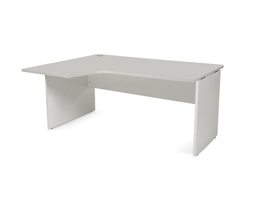 [2078219] ROCADA - MESA SERIE WORK 160X120 CM IZQUIERDA ACABADO AB02 ALUMINIO/GRIS (Ref.2053AB02)