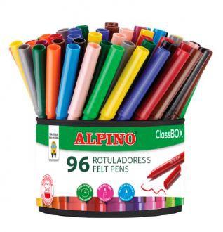 [9936065] ALPINO - CLASSBOX ROTULADORES FORMATO ESCOLAR 12 COLORES SURTIDOS -BOTE DE 96U- (Ref.AR0010096)