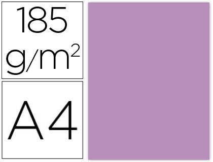 [9153603] GUARRO - CARTULINA DIN A4 MALVA 185 GR PAQUETE DE 50 H (Ref.C400108140)