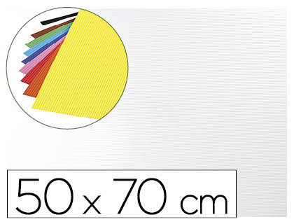 [2067835] LIDERPAPEL - GOMA EVA ONDULADA 50X70CM 2,2MM DE ESPESOR BLANCO (Ref.GC08)