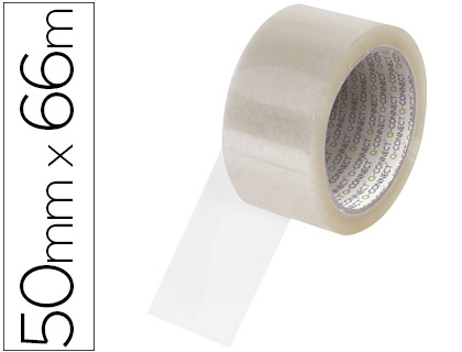 [2025934] Q-CONNECT - CINTA ADHESIVA POLIPROPILENO TRANSPARENTE 66 MT X 50 MM -PARA EMBALAJE (Ref.KF01791)