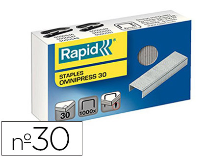 [2079755] RAPID - GRAPAS OMNIPRESS 30 GALVANIZADAS CAJA DE 1000 GRAPAS (Ref.5000559)