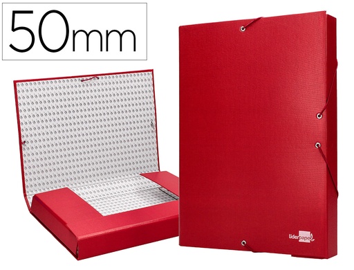 [2025285] LIDERPAPEL - CARPETA PROYECTOS FOLIO LOMO 50MM Cartón FORRADO ROJA (Ref.PY54)