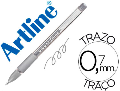 [2057136] ARTLINE - BOLIGRAFO 1900 SOFTLINE TINTA ACEITE METALICO PLATA (Ref.EGB-1900 PL)