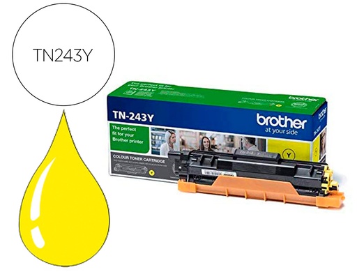 [9156782] BROTHER - Toner Laser ORIGINALES TN-243Y AMARILLO DCP-l3510cdw/HL-l3270cdw/MFC-l3710cw 1.000pg (Ref.TN243Y)