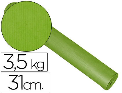 [2036391] IMPRESMA - PAPEL FANTASIA KRAFT LISO KFC -BOBINA 31 CM -3,5 KG -COLOR PISTACHO (Ref.VERJURADO-PISTACHO)