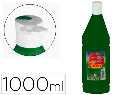 [2057431] JOVI - TEMPERA LIQUIDA ESCOLAR 1000 ML VERDE OSCURO (Ref.51119)