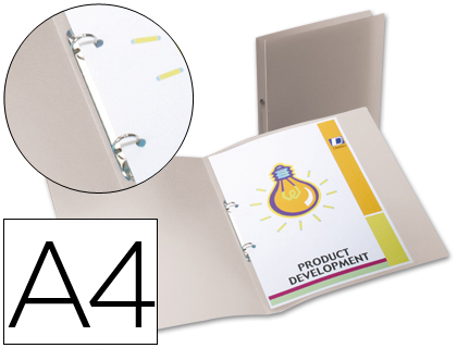 [2033192] LIDERPAPEL - CARPETA 2 ANILLAS REDONDAS MINI 15 MM 49074 POLIPROPILENO DIN A4 TRANSPARENTE (Ref.CA67)