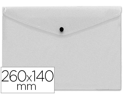 [2050392] LIDERPAPEL - CARPETA DOSSIER BROCHE POLIPROPILENO TAMAÑO SOBRE AMERICANO 260X140MM TRANSPARENTE (Ref.DS56)