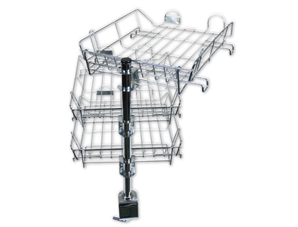 [2020909] Q-CONNECT - BANDEJA CON SOPORTE GIRATORIO 3 BANDEJAS METALICAS CROMADAS (Ref.KF03306)