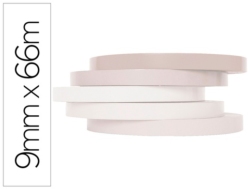 [2046668] Q-CONNECT - CINTA ADHESIVA 66M X 9MM BLANCA PARA CERRAR BOLSAS (Ref.KF10857)