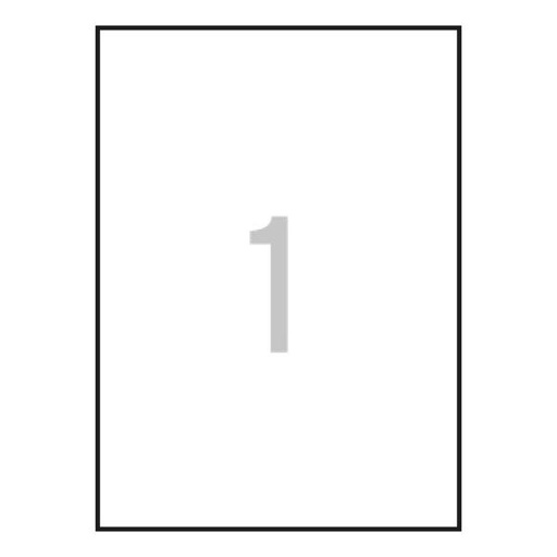 [2071922] APLI - ETIQUETA ADHESIVA TAMAÑO 210X297 MM PARA FOTOCOPIADORA LASER INK-JET CAJA CON 25 HOJAS CON 25 (Ref.1215)