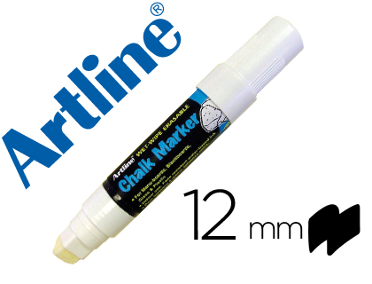 [2052812] ARTLINE - ROTULADOR PIZARRA VERDE NEGRA EPW-12 MM COLOR BLANCO (Ref.EPW-12 BL-WH)